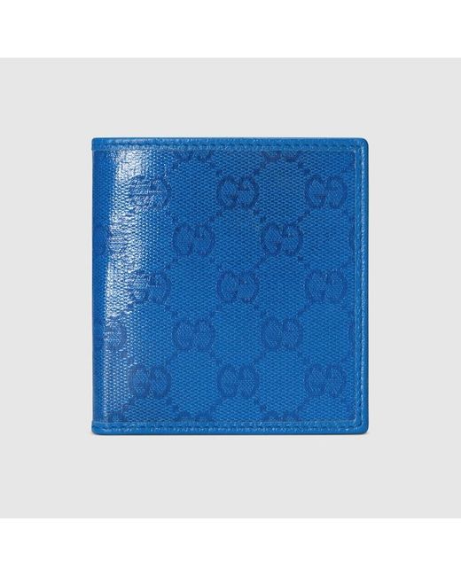 Gucci Blue GG Crystal Bi-fold Wallet for men