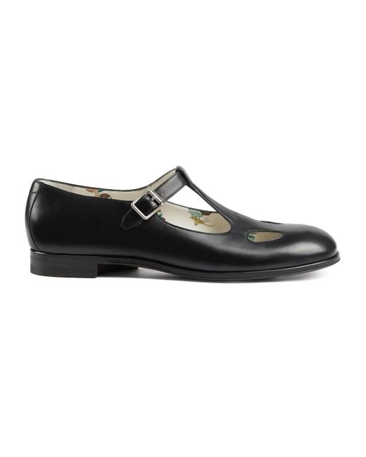 Gucci Black Mary Jane With Cut-out Motif for men