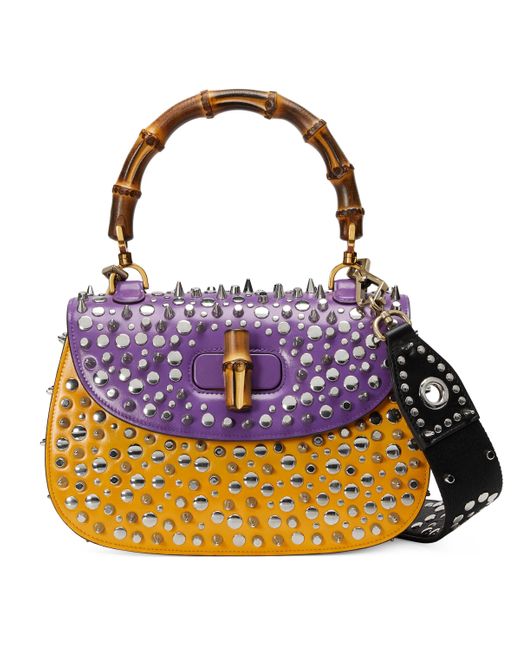 Gucci Bamboo 1947 Small Top Handle Bag in Purple Lyst