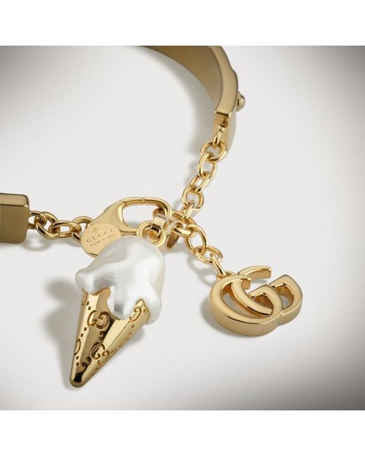 Gucci Metallic Ice-Cream Motif Charm