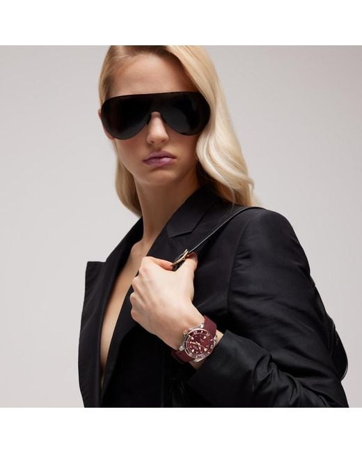 Gucci Red Dive Watch, 36Mm, Steel