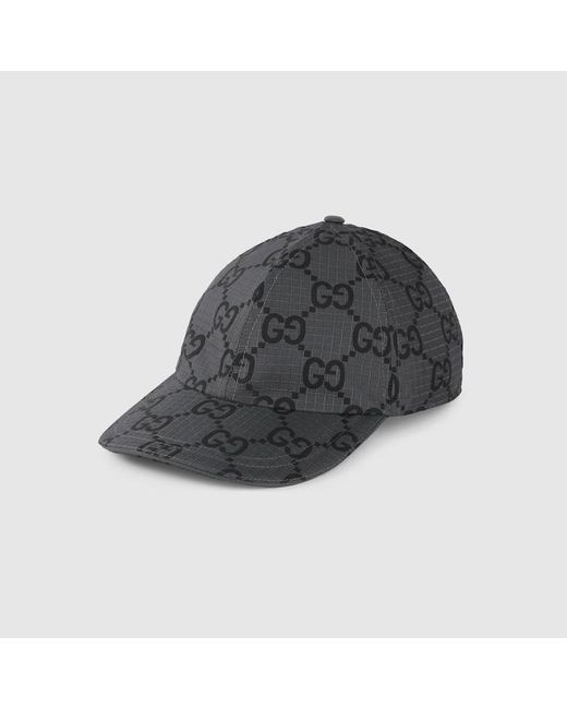 Gucci Gray GG Ripstop Baseball Hat for men