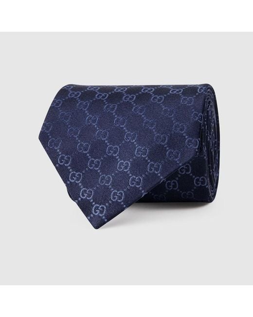 Gucci Krawatte Aus Gg Seide in Blue für Herren