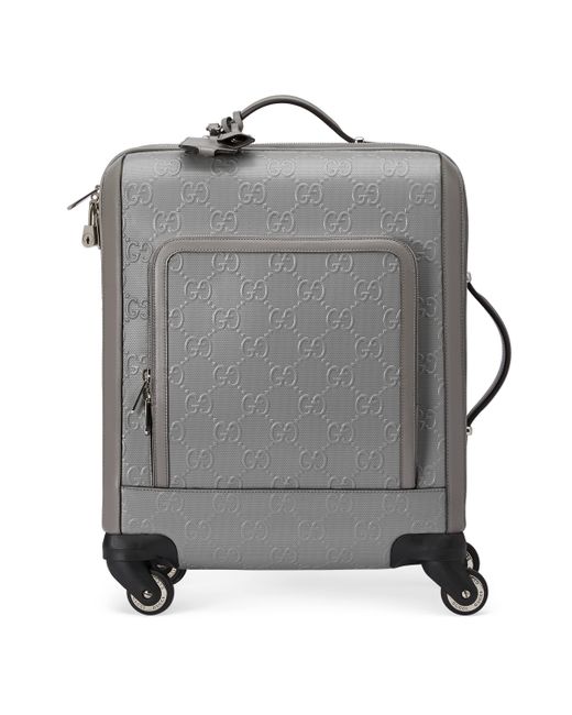 Gucci Leather GG Embossed Trolley in Grey (Grey) for Men Lyst Canada