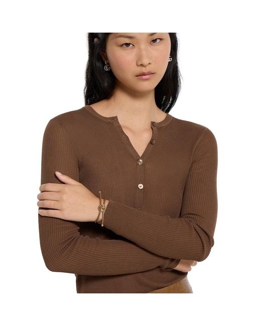 Bracciale Con Incrocio Gg Tondo Smaltato di Gucci in Brown