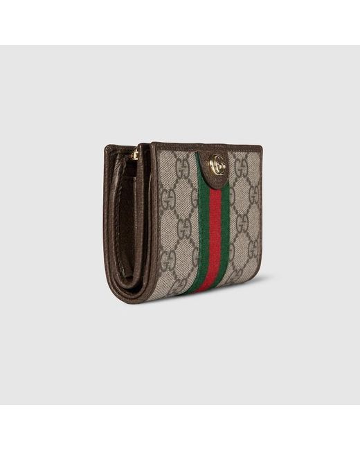 Gucci Natural Ophidia Small Wallet, Gg Canvas