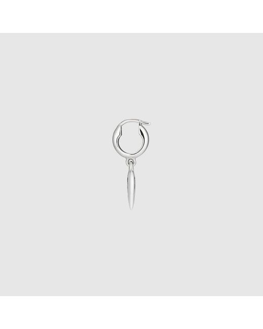 Gucci Metallic Blind For Love Hoop Earrings