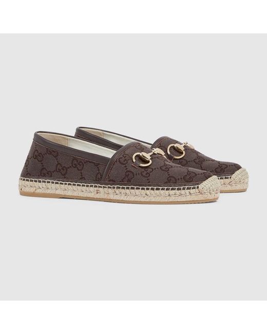 Gucci Brown Espadrille With Horsebit