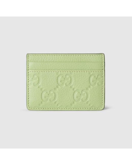 Gucci Green Gg Emblem Card Case