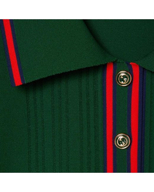 Polo Avec Finitions Rayées, Taille Gucci en coloris Green