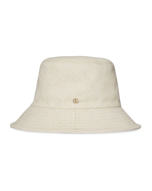 Gucci Natural GG Denim Bucket Hat for men