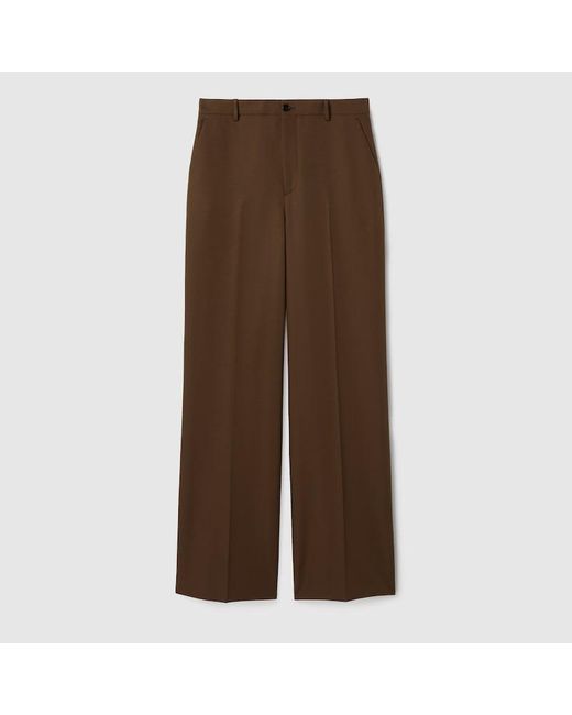 Gucci Brown Hose Aus Technischem Panama-Stoff, Grösse