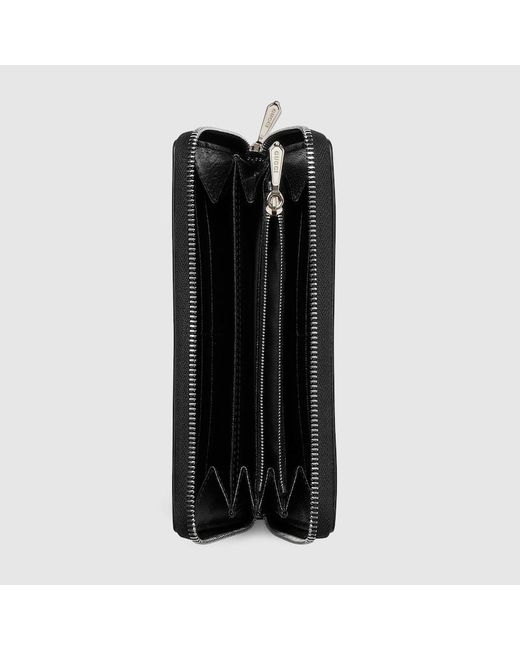 Gucci Black Lira Zip Around Wallet for men