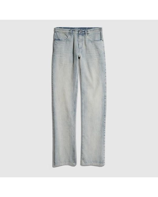 Gucci Gray Slim Fit Marbled-Wash Cotton Denim Pants for men