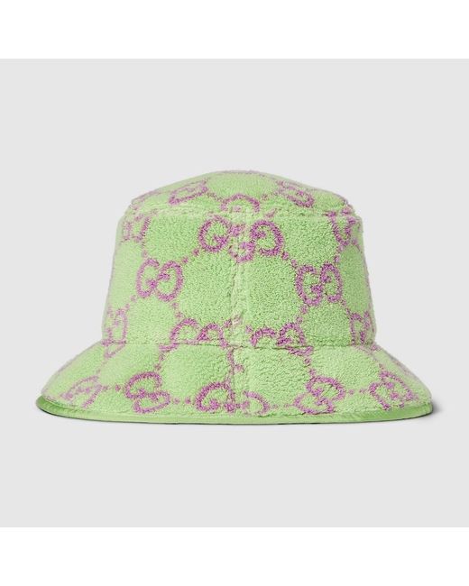 Sombrero Tipo Pescador de Jacquard de Rizo GG Gucci de color Green