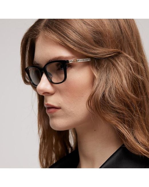 Gucci Brown Rectangular Optical Frame