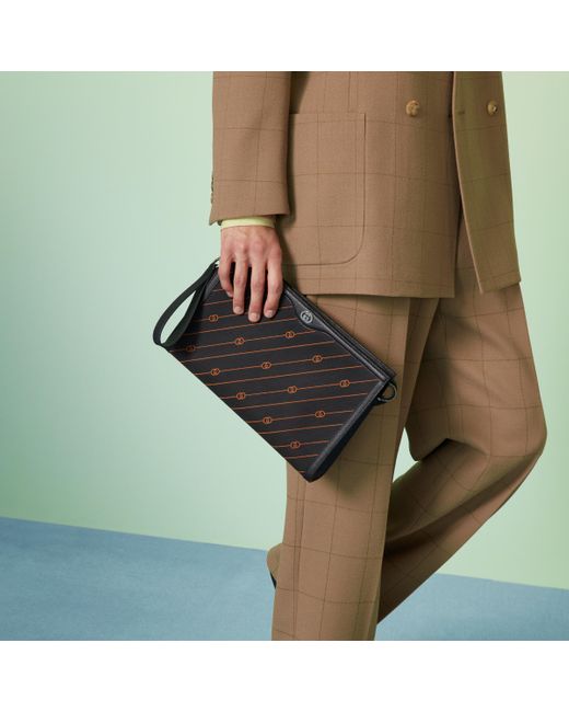 Gucci Interlocking G Logo-Plaque Laptop Bag