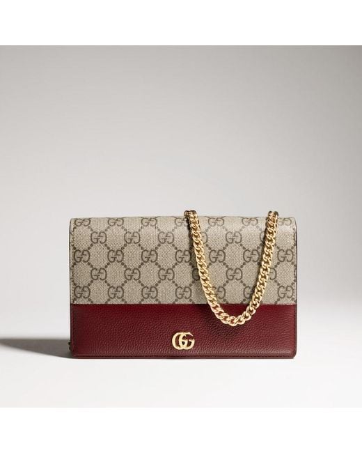 Gucci Multicolor Bi-Color Gg Marmont Wallet On Chain