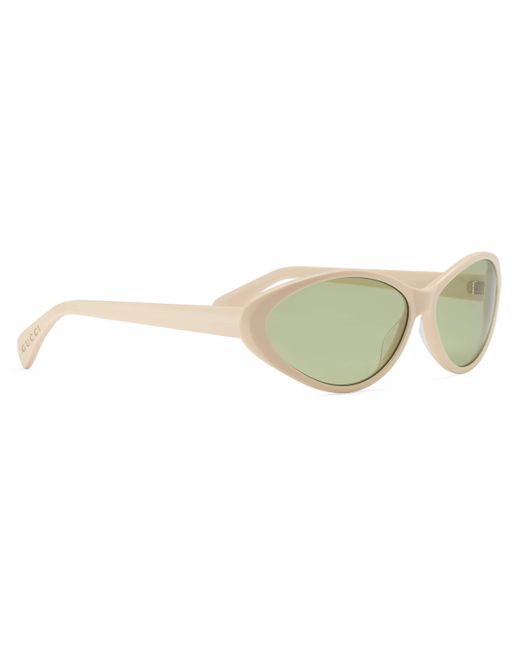 Gucci Cat-eye Frame Sunglasses in Green for Men | Lyst