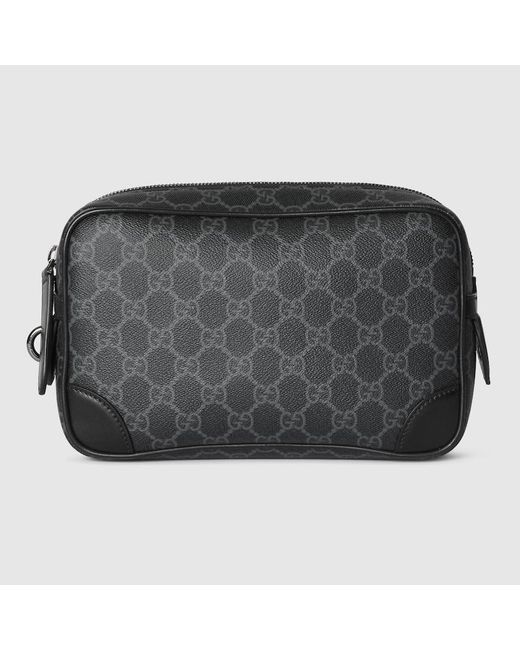 Gucci Black Gg Emblem Small Toiletry Case for men
