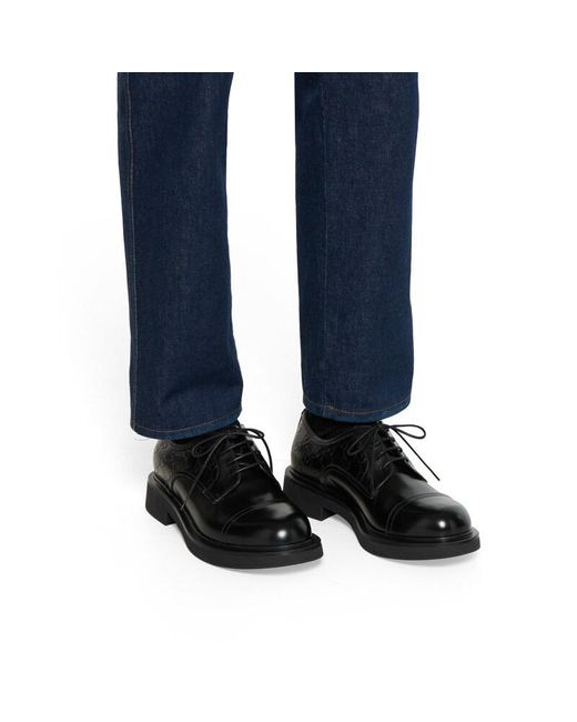 Scarpa Stringata Uomo Con Dettaglio Gg, Taglia di Gucci in Black da Uomo
