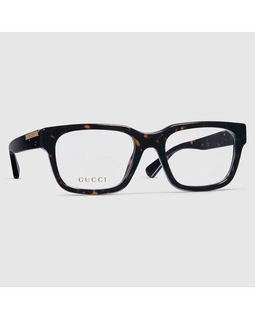 Gucci Black Rectangular Optical Frame for men