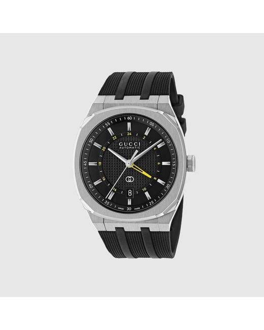 Gucci Black 25H Watch, 40Mm for men