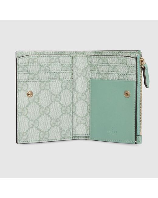 Gucci 〔Ggエンブレム〕ミディアム ウォレット, グリーン, レザー Green