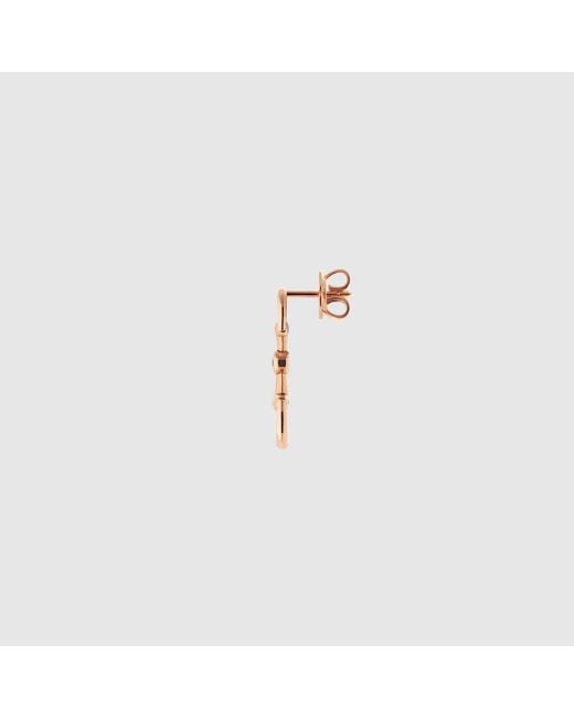 Gucci Metallic Horsebit Diamond 18K Earrings