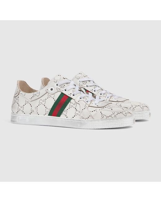 Gucci Metallic Stretch Low-Top Trainer, Uk for men