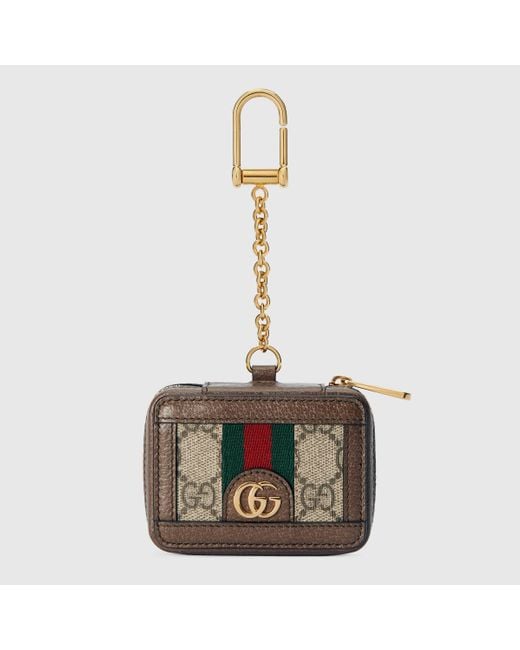 Gucci Natural Ophidia Keychain Case For Airpods