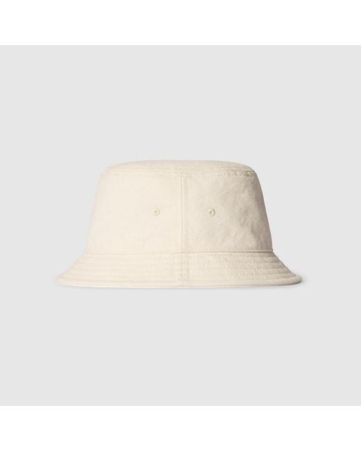 Gucci Natural Canvas Bucket Hat