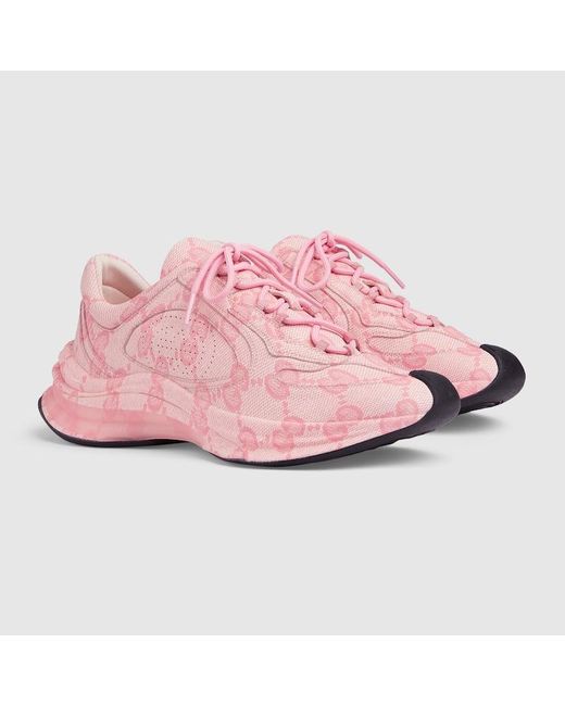 Zapatilla Run Para Mujer Gucci de color Pink