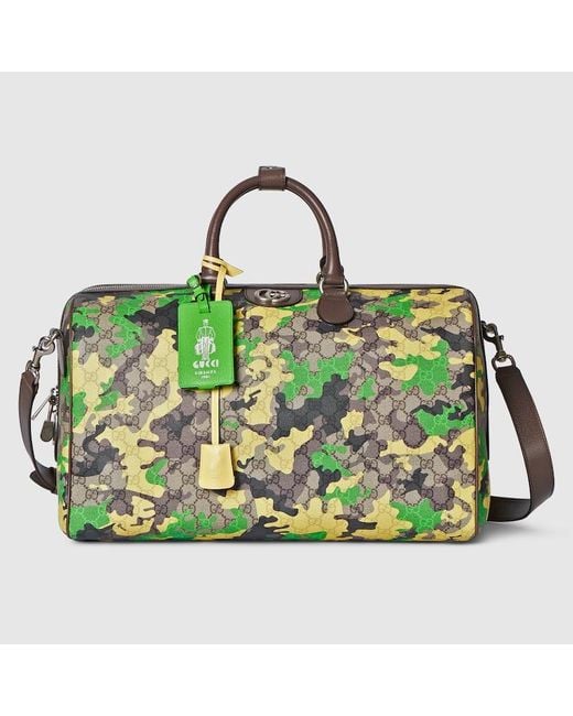 Gucci Green Gg Medium Duffle Bag for men