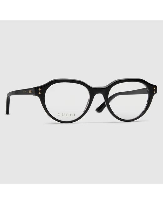 Occhiale Rotondo di Gucci in Black da Uomo