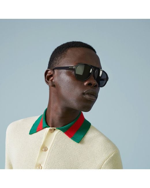 Gafas Sol Montura Náutica Gucci de hombre de color Negro | Lyst