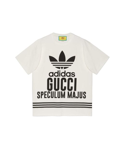 Gucci Adidas X Cotton Jersey T-shirt in White for Men | Lyst Canada
