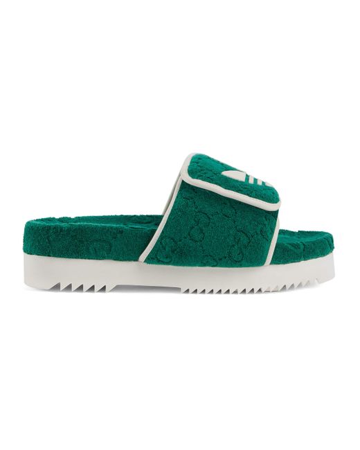 Gucci Adidas X Men's GG Platform Sandal in Green | Lyst