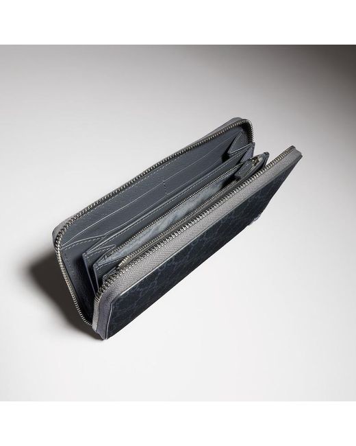 Gucci Black Interior Gg Zip Around Wallet for men