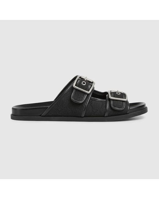 Gucci Herrenpantolette Mit Schnallen, Größe in Black für Herren