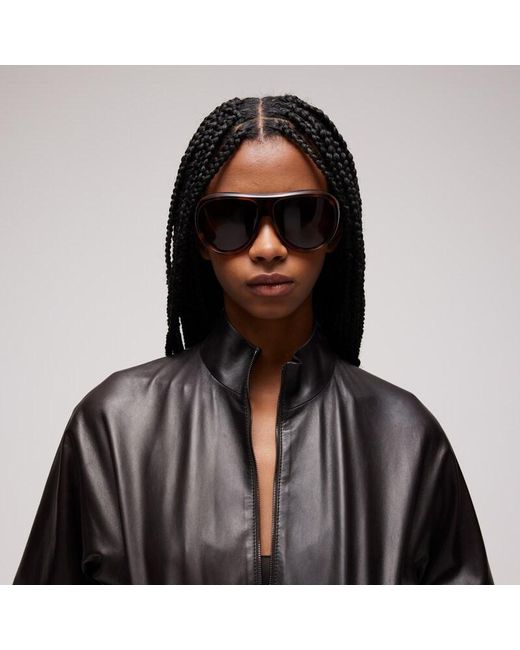 Gucci Brown Pilot Frame Sunglasses