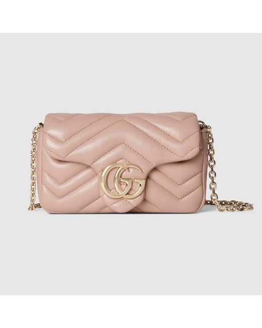 Gucci Pink Gg Marmont Mini Shoulder Bag