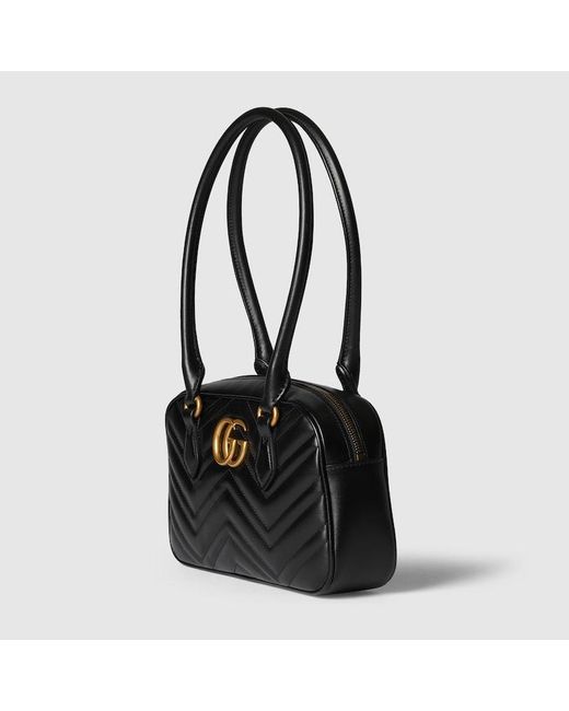 Bolso de Mano GG Marmont Pequeño Gucci de color Black