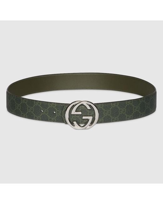 Ceinture Réversible Gg Monogram, Taille 100 Gucci pour homme en coloris Green