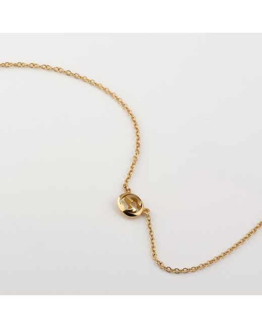 Gucci Metallic Interlocking 18K Pendant Necklace