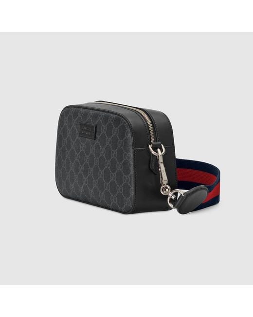 Gucci Black GG Supreme Canvas Camera Bag for men