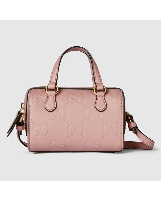 Gucci Pink GG Super Mini Top Handle Bag