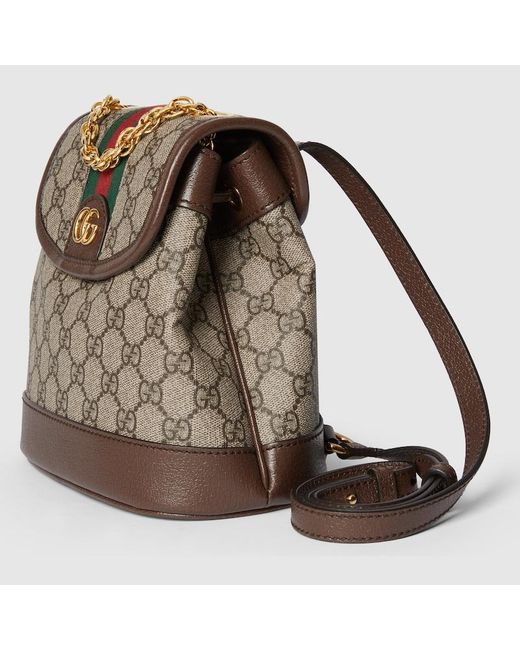 Gucci Brown Ophidia Mini Backpack