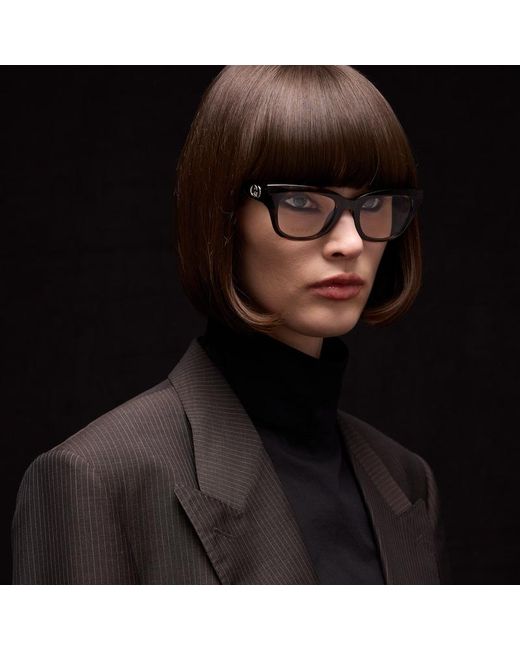 Gucci Black Geometric Optical Frame