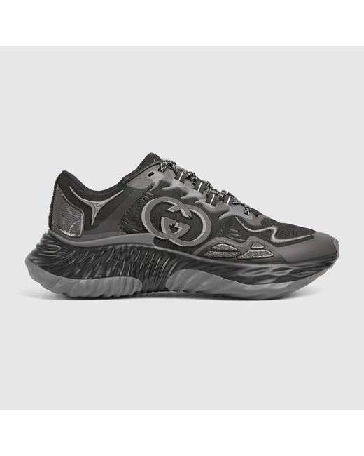 Gucci Black Ripple Splash Sneakers for men